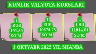 ТЕЗКОР РУБЛ ВА ДОЛЛАР КУРСЛАРИ БУГУНГИ  2022 г.