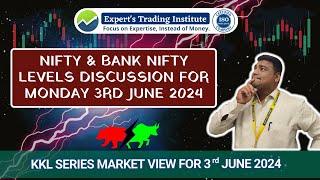 Tomorrow's Market News, Nifty & Bank Nifty Levels, Stock Market Analysis (Monday 3 Jun 2024).