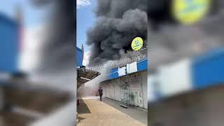 Славянск горит рынок после обстрела 05.07