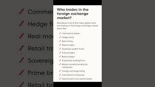 Participant in foreign exchange market #tranding #youtube #viral