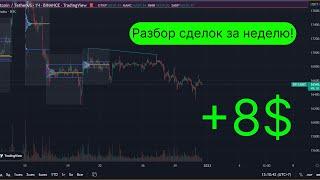 +8$ Разбор сделок за неделю! Скальпинг Binance Futures