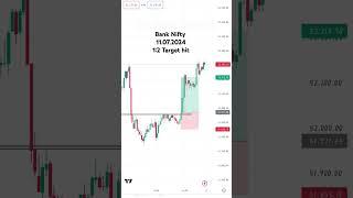 Bank Nifty//11.07.2024//1:2 Target hit#trading ##banknifty #nifty #tradingview #tradingview #shorts