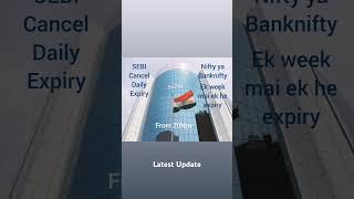 "SEBI's New Rule: Weekly Expiry Changes Explained | Only One Expiry Starting November 20"