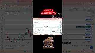 13 JULY 2024| BANKNIFTY MARKET ANALYSIS| BEAR ON TOP #bankniftyoptions #explore #trending #crash